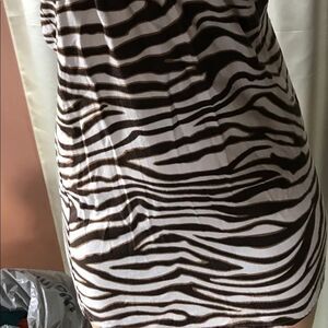 Chapter One zebra print Empire Waist Dress sz. 6